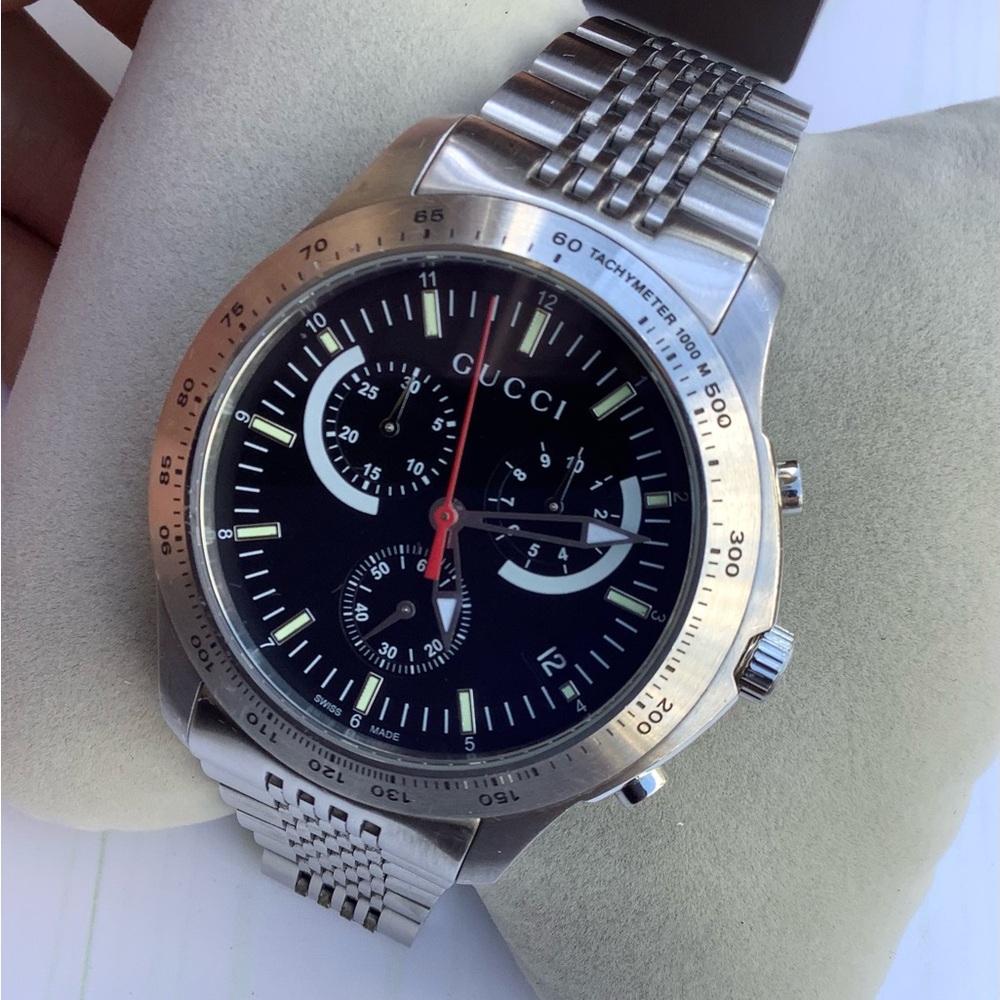Mens Gucci Silver Stainless Steel Watch 🌟BEAUTIFUL ❤️‍🔥